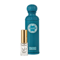 Gissah Akoya bottle with a Vial Perfumery 2ml decant