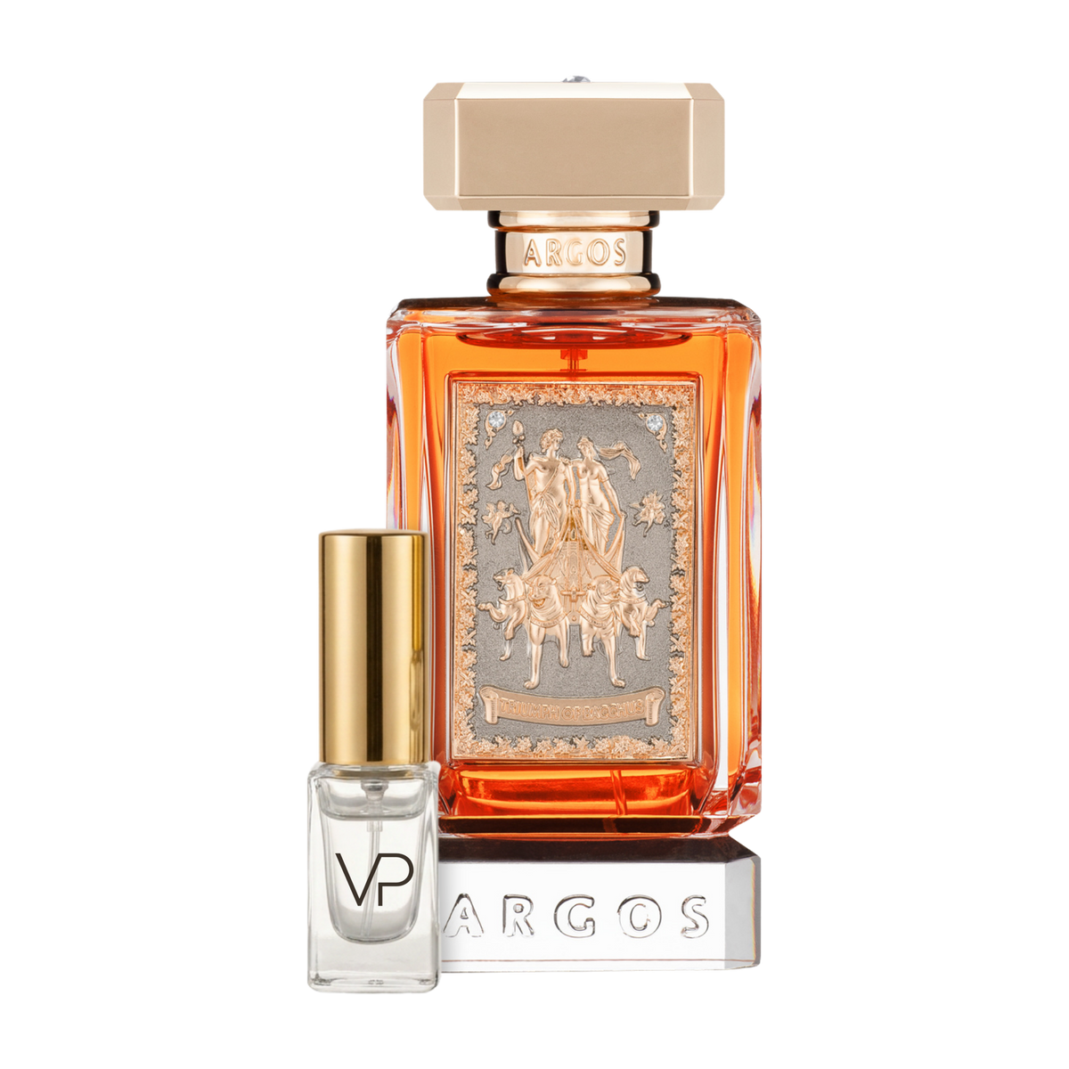 Argos Triumph of Bacchus bottle with a Vial Perfumery 2ml decant