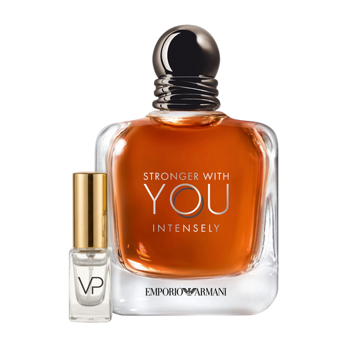 Armani Stronger With You Intensely bottle with a Vial Perfumery 2ml decant