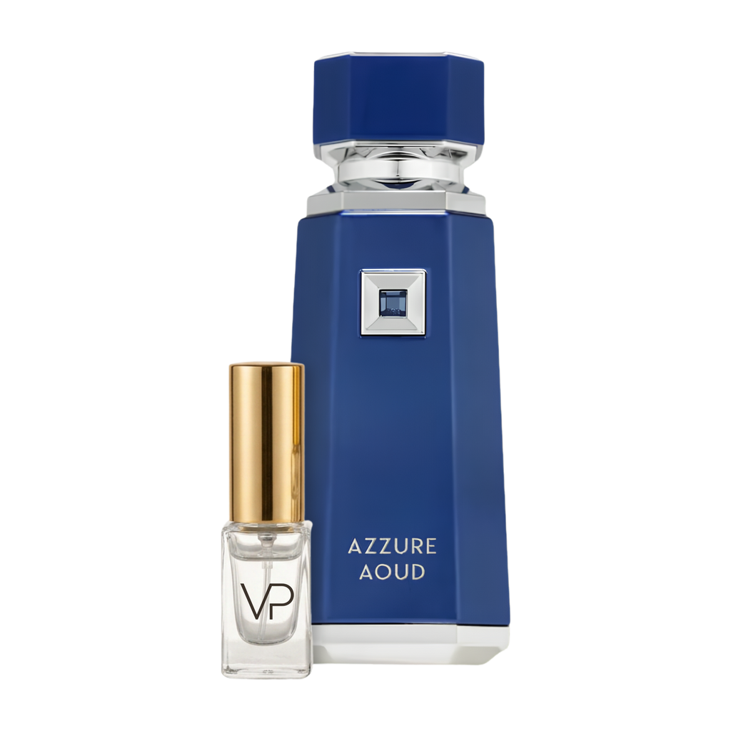 French Avenue Azure Oud bottle with a Vial Perfumery 2ml decant