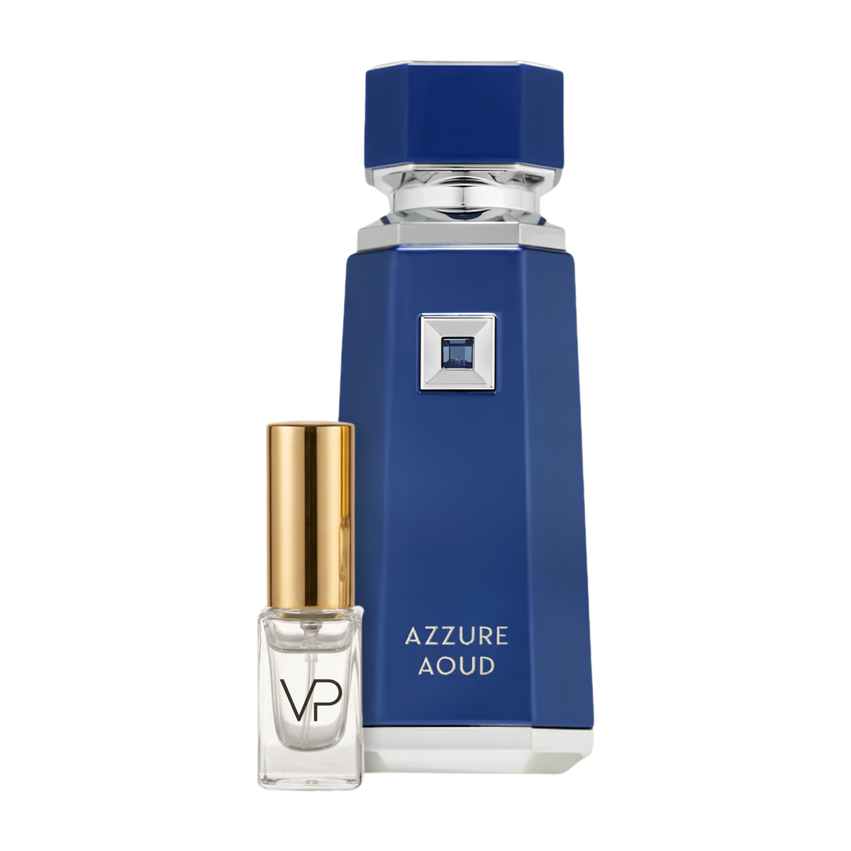 French Avenue Azure Oud bottle with a Vial Perfumery 2ml decant