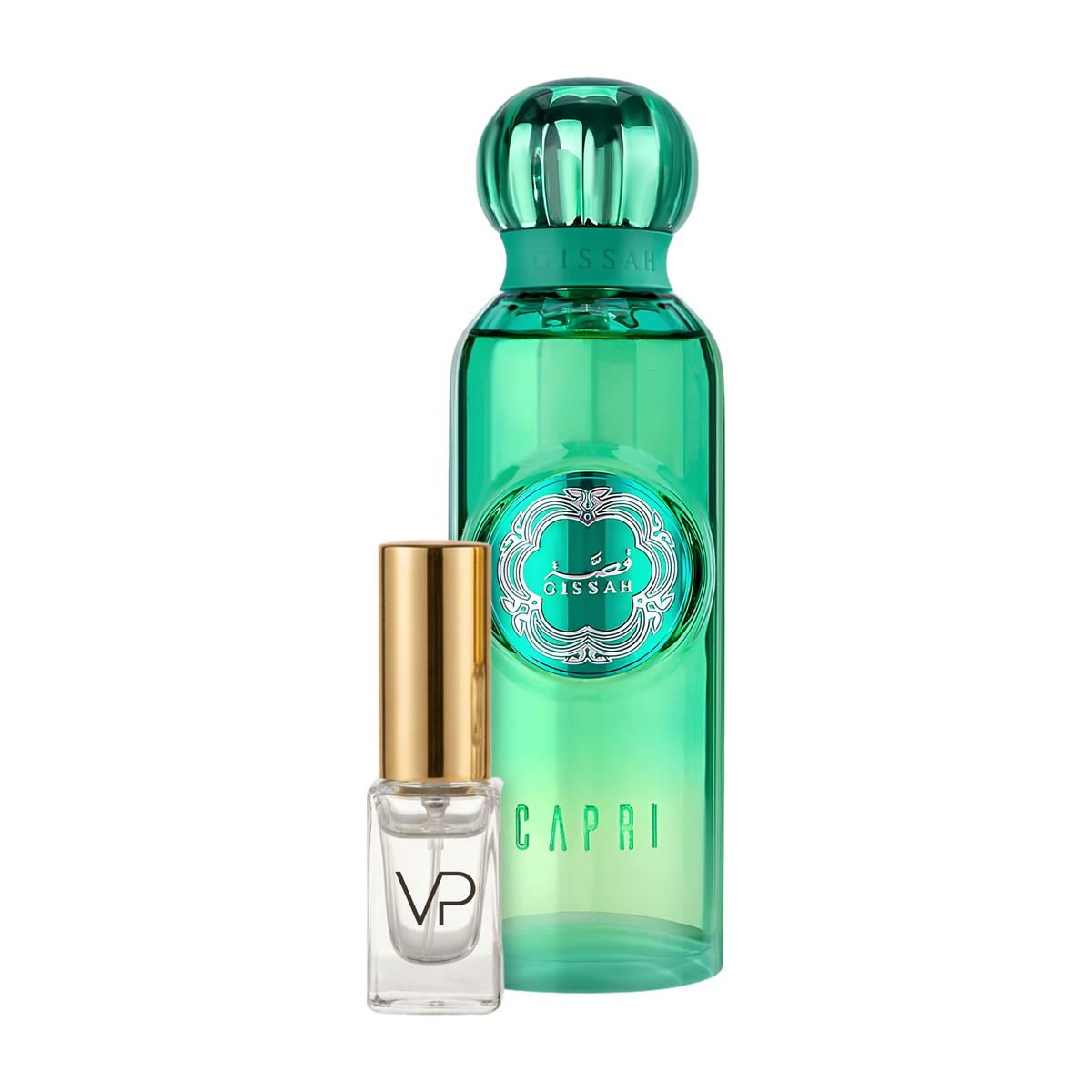 Gissah Capri bottle with a Vial Perfumery 2ml decant
