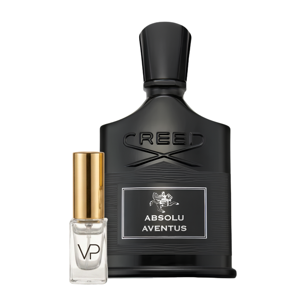 Creed Absolu Aventus bottle with a Vial Perfumery 2ml decant