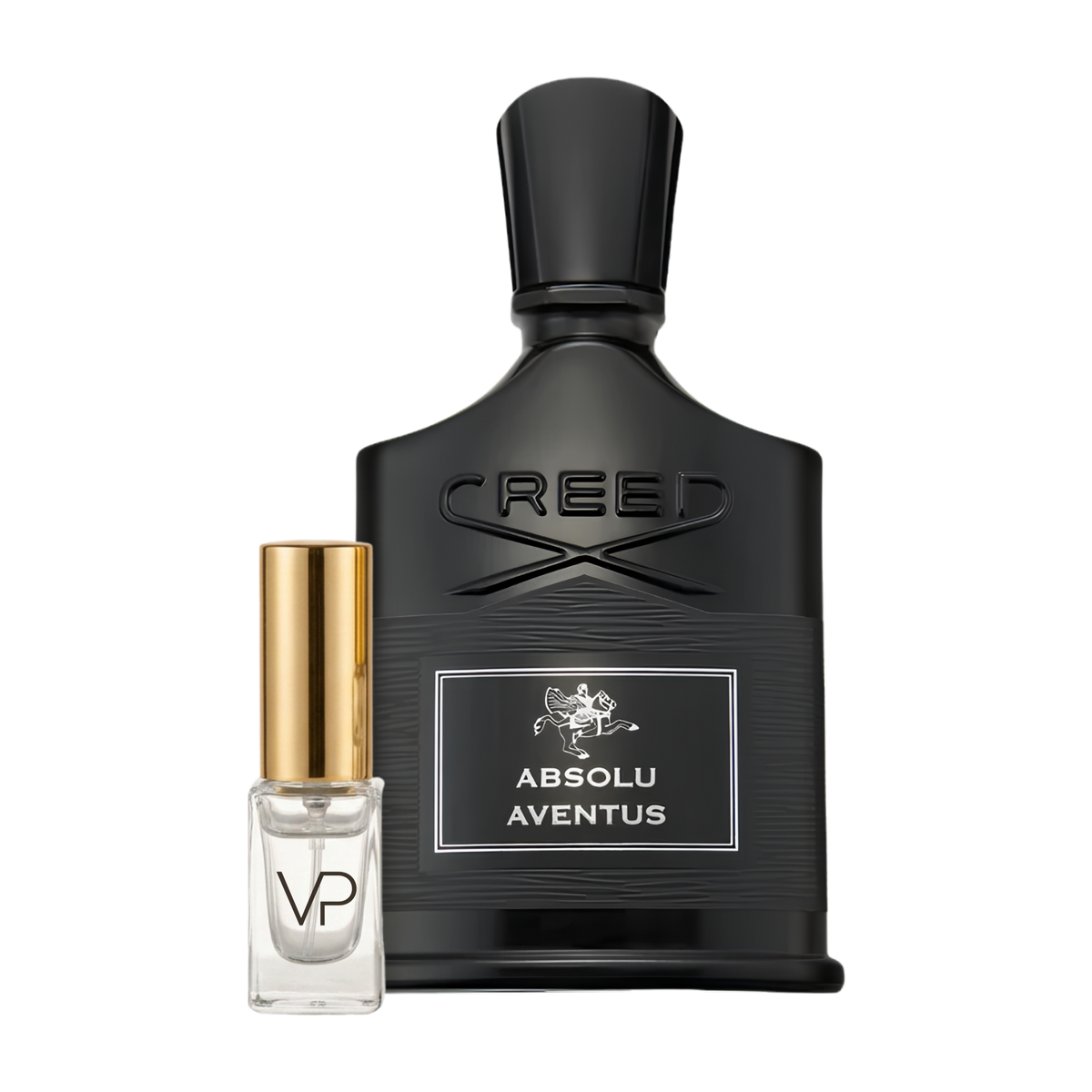 Creed Absolu Aventus bottle with a Vial Perfumery 2ml decant