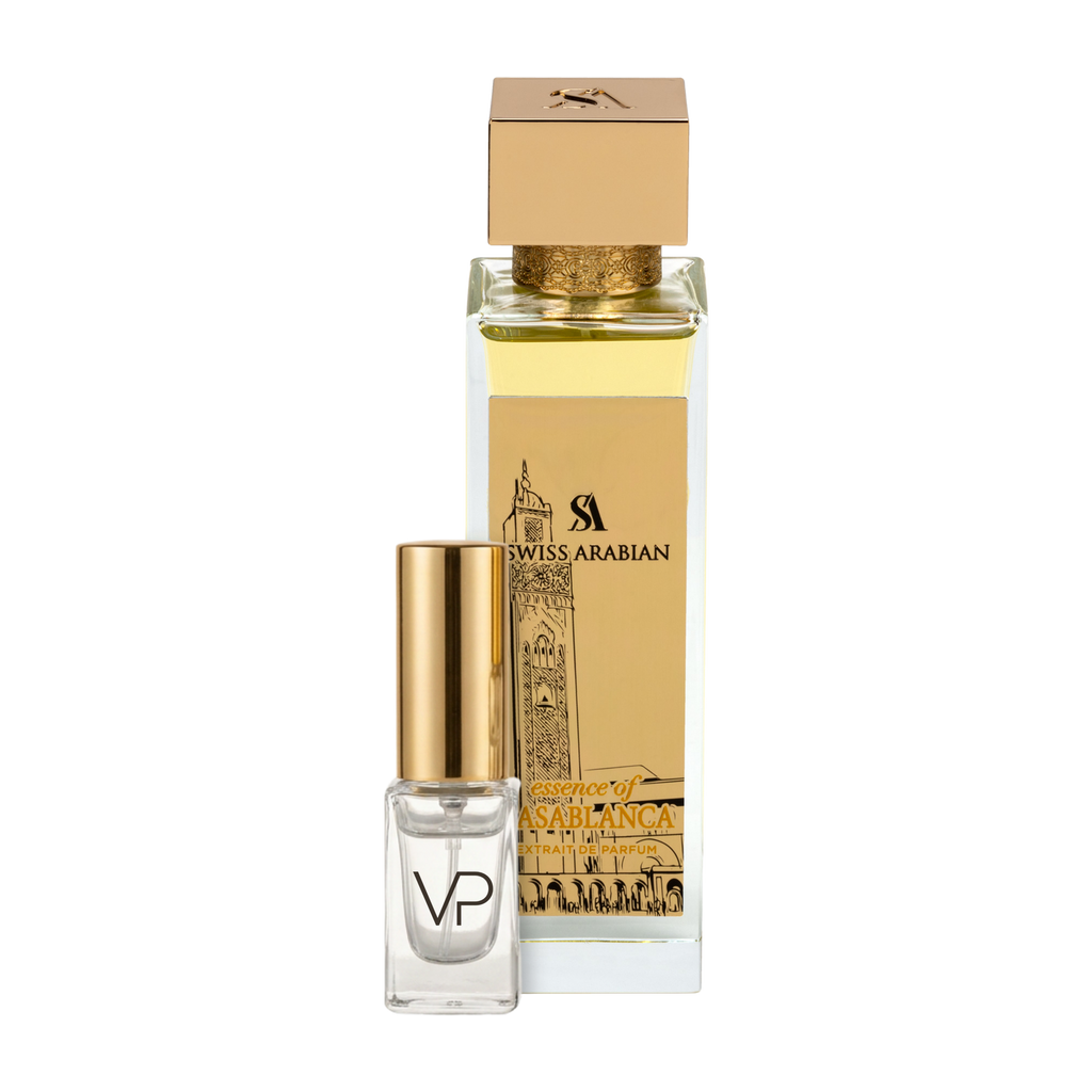 Swiss Arabian Essence of Casablanca bottle with a Vial Perfumery 2ml decant