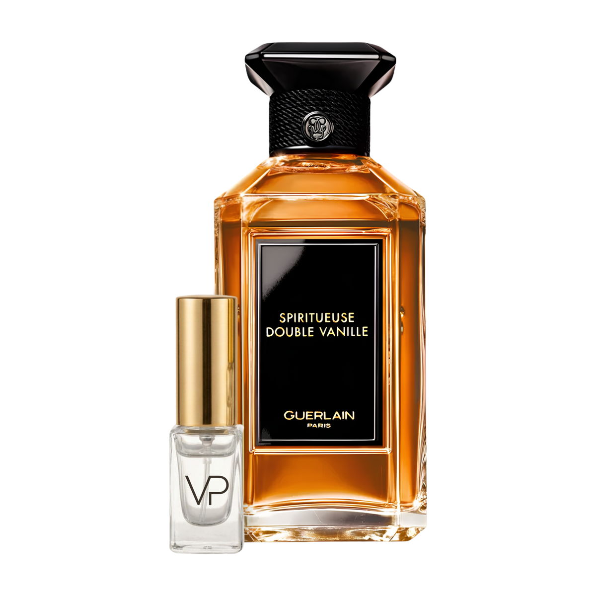 Guerlain Spiritueuse Double Vanille bottle with a Vial Perfumery 2ml decant