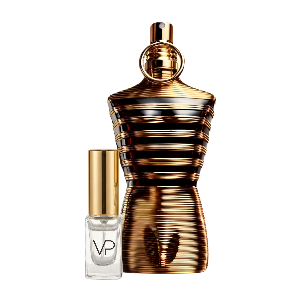 Jean Paul Gaultier Le Male Elixir bottle with a Vial Perfumery 2ml decant
