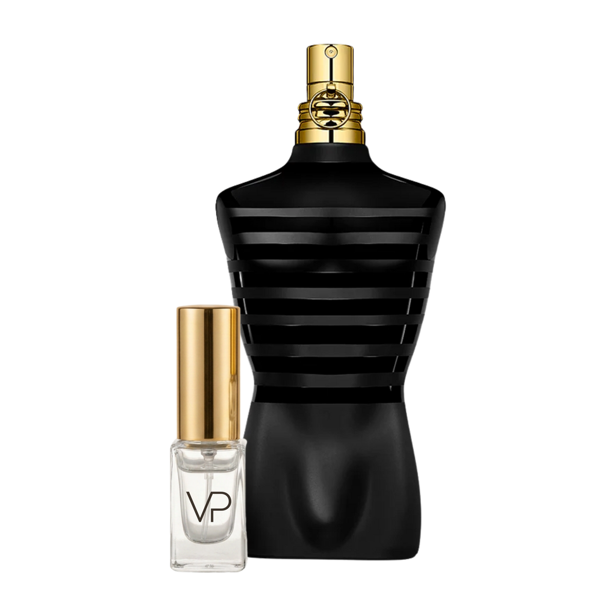 Jean Paul Gaultier Le Male Parfum bottle with a Vial Perfumery 2ml decant