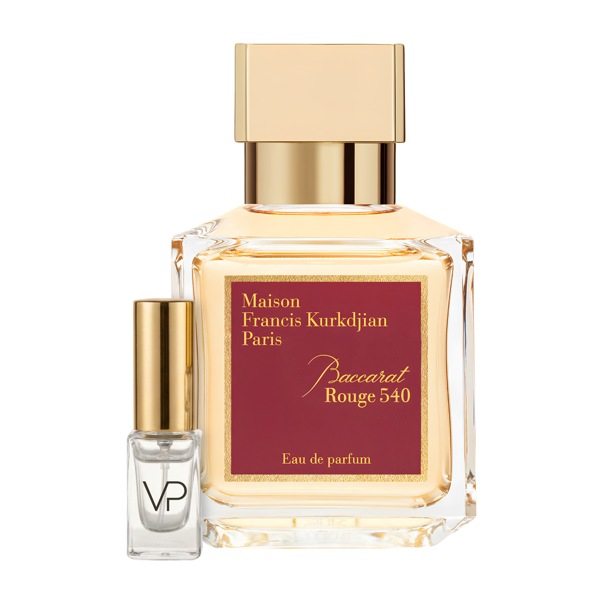 Maison Francis Kurkdjian Baccarat Rouge 540 bottle with a Vial Perfumery 2ml decant