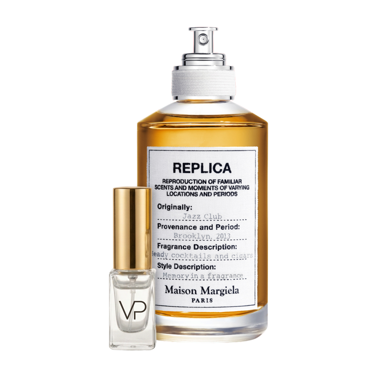 Maison Margiela Replica Jazz Club bottle with a Vial Perfumery 2ml decant