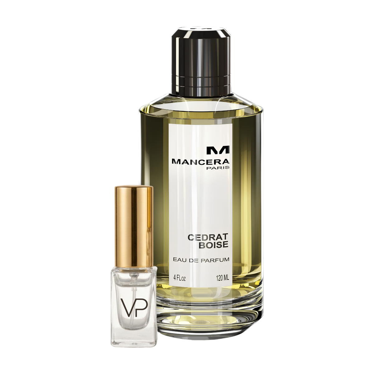 Mancera Cedrat Boise bottle with a Vial Perfumery 2ml decant