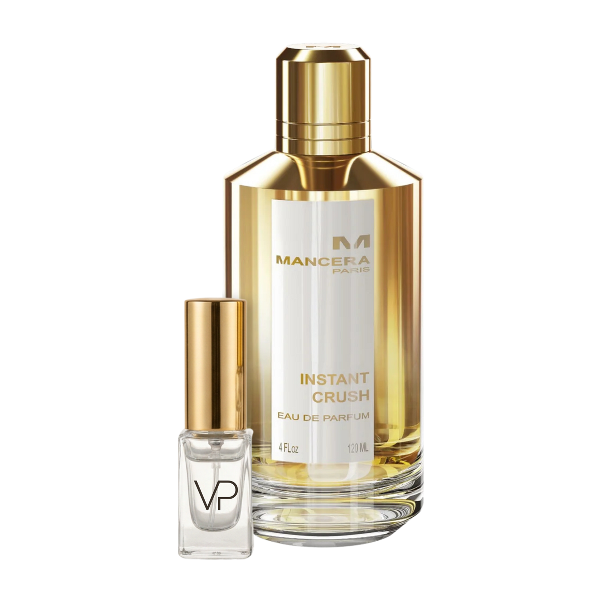 Mancera Instant Crush bottle with a Vial Perfumery 2ml decant