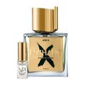 Nishane Ani X bottle with a Vial Perfumery 2ml decant