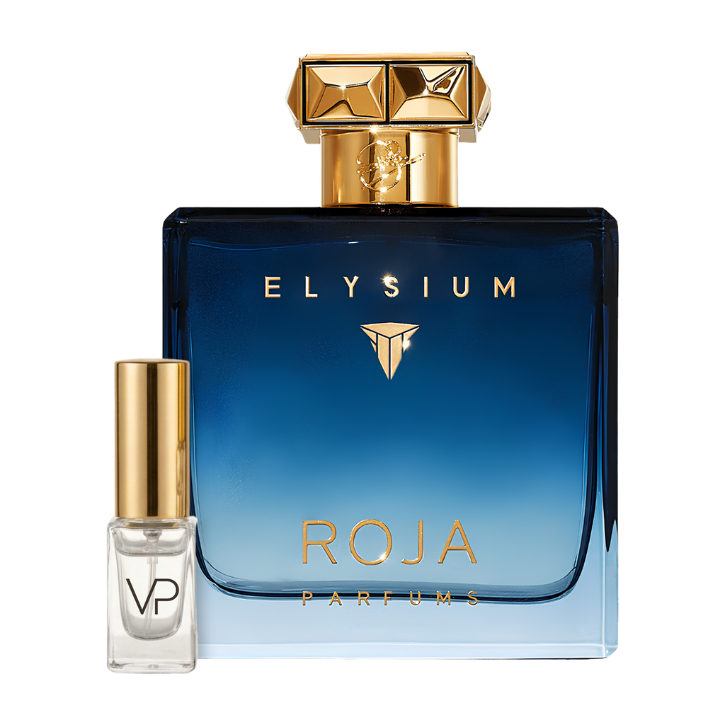 Roja Elysium Pour Homme bottle with a Vial Perfumery 2ml decant