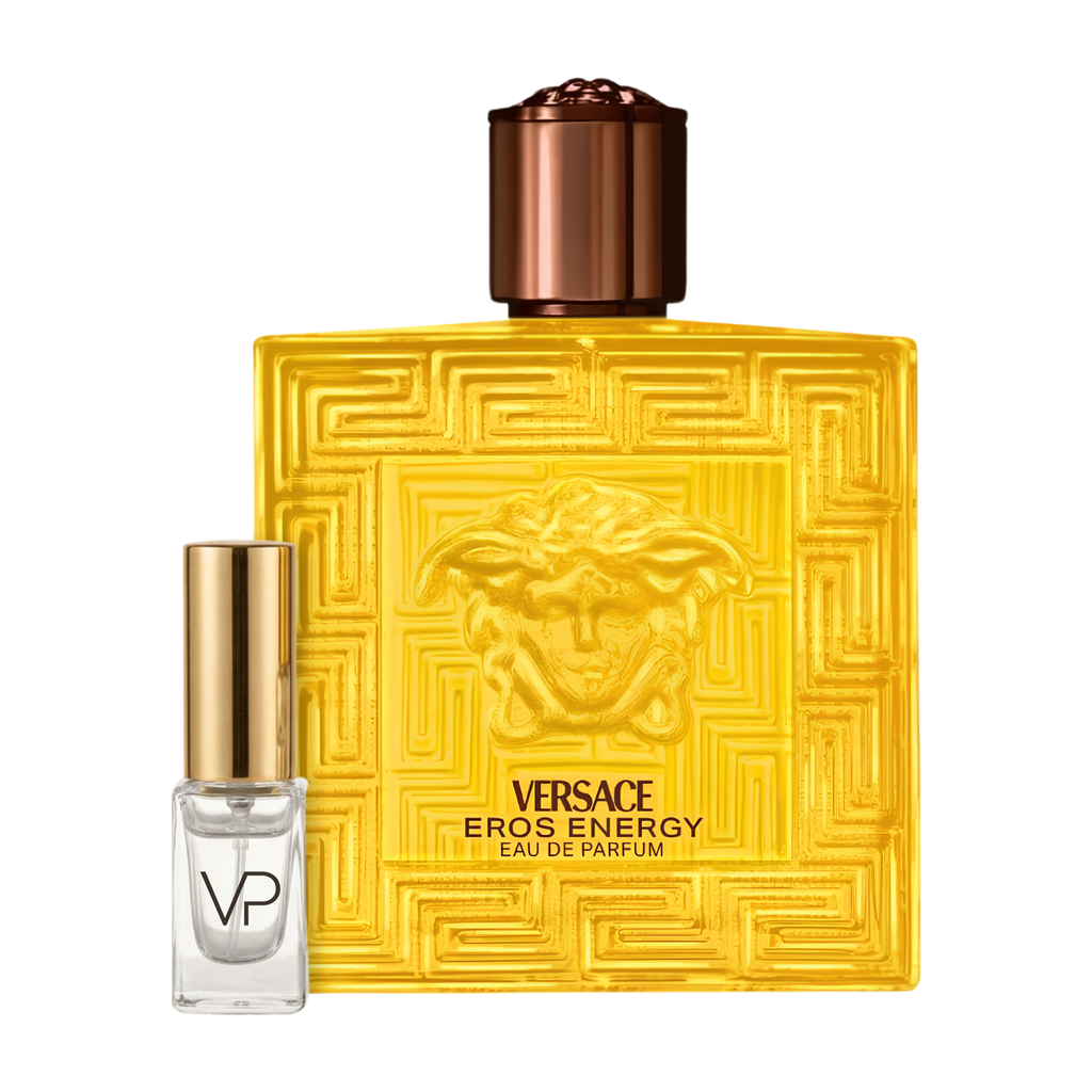 Versace Eros Energy bottle with a Vial Perfumery 2ml decant