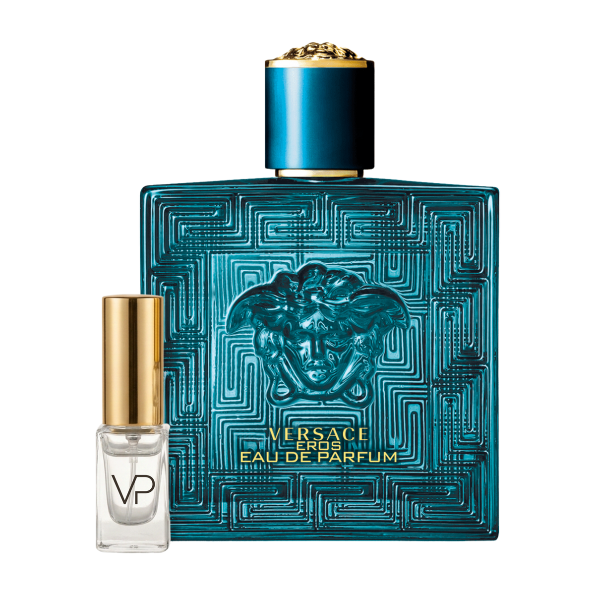 Versace Eros Parfum bottle with a Vial Perfumery 2ml decant