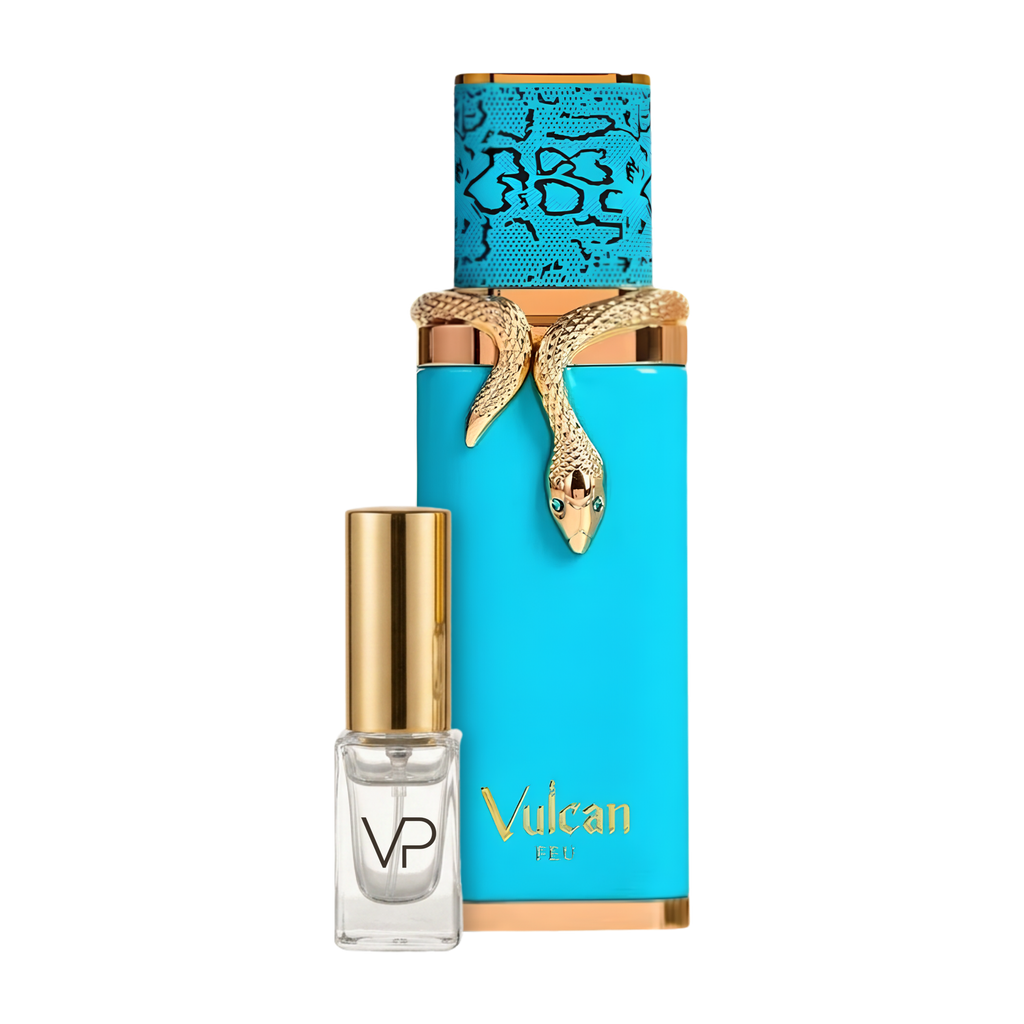 French Avenue Vulcan Feu bottle with a Vial Perfumery 2ml decant